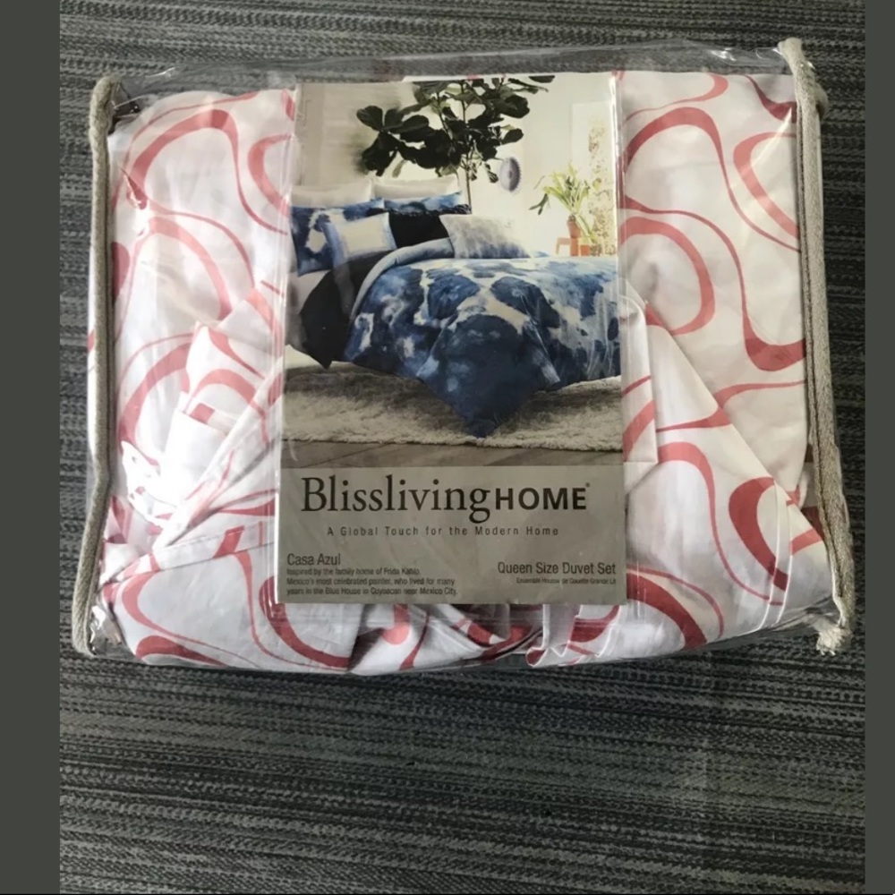 Blissliving 300 Thread Count Que 3 Piece Duvet Set